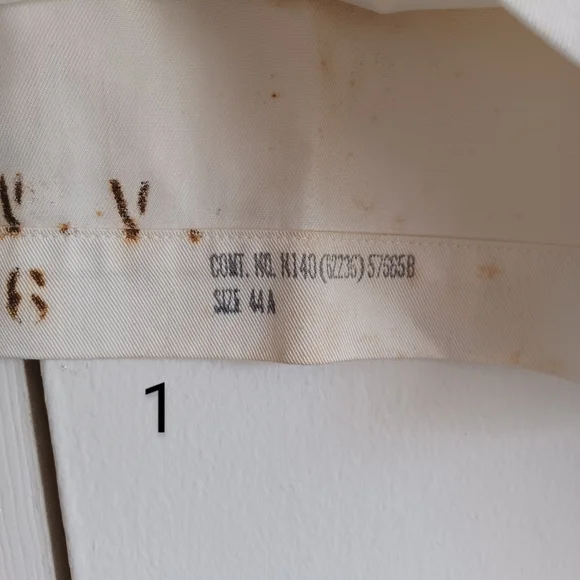 50s - 60s Vintage White 2 Navy Uniform Tops with Black Insignia. Shirts Retro - Picture 7 of 16